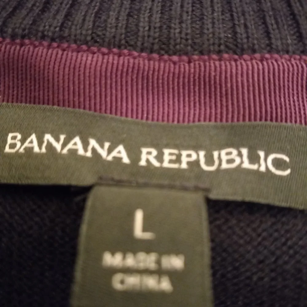 Men's Banana Republic Merino Wool Zip Up Sweater Size L - Picture 11 of 11